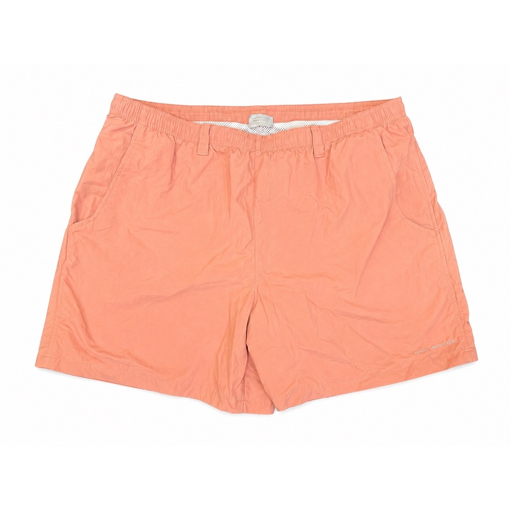 Columbia PFG Backcast III Water Shorts Men's XL 6L Salmon Coral Omni-Shade